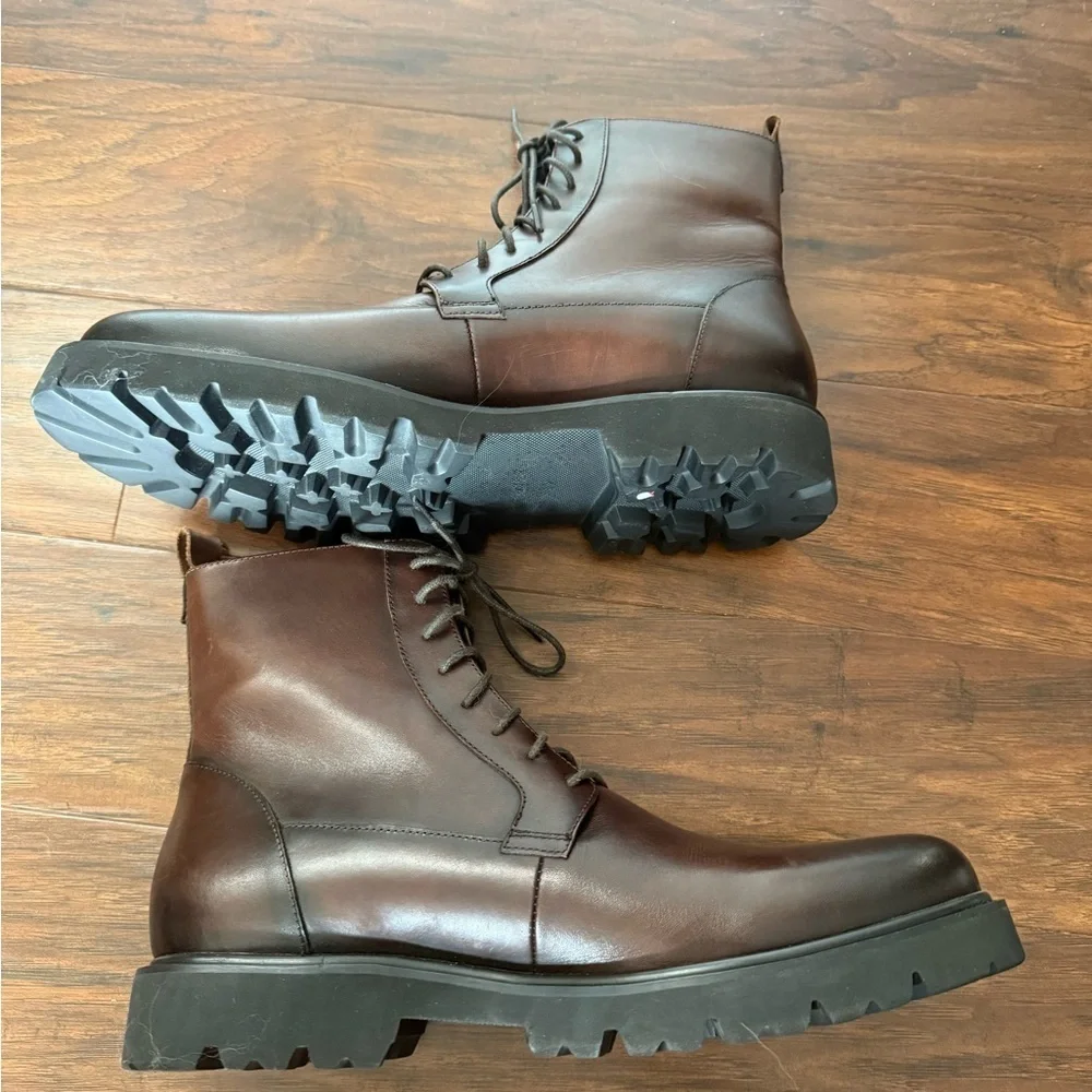 Zanzara Cyclades NWOT Men's Brown Leather Boots-Size 12